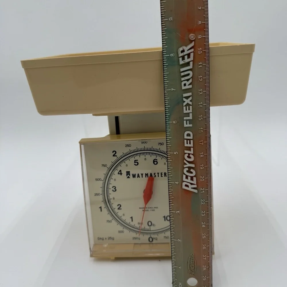 Vintage Kitchen‎ Scale Acrylic Waymaster Made in England Front 10 lb 25g